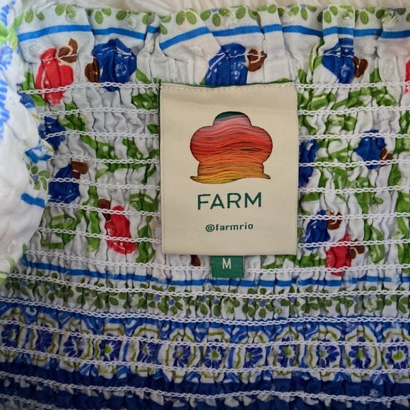 FARM Rio Tropical Tiles Linen-Blend Maxi Dress - Picture 9 of 11